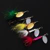 5pcs Fishing Lure Spinner Sequin Lure Fishing Bait for Bass Trout Salmon Hard Metal Spoon Baits Set