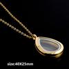 1pcs Alloy Pendant Magnet Locket Necklace Water Droplet Rectangle Heart Necklaces For Women Men DIY Photo Stainless Steel Chains