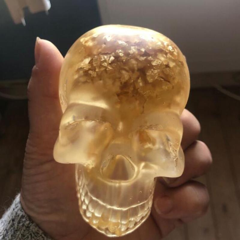 3D Skull Shape Big Size Silicone Molds for Halloween Ornament DIY Supplies Props DIY Halloween Aromatherapy Making Mold