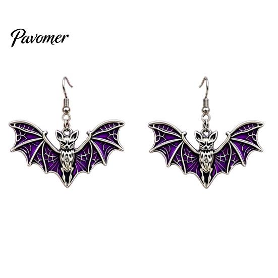 Cool Niche Jewelry for Parties Gothic Bat Halloween Accessory, Vintage Punk Necklace, Viking Spooky Spider Web Earrings Style Dangle Drop Cosplay