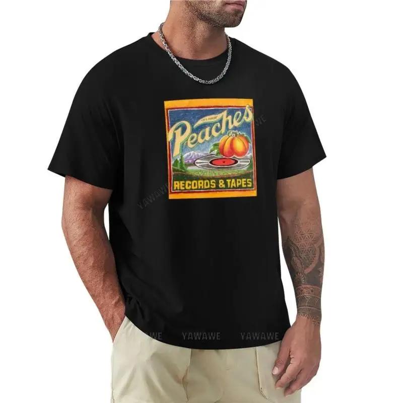 Peaches Records And Tapes Tshirt O Neck Tshirt Plus Size Tops Oversized T Shirt Unisexs Big And Tall T Shirts