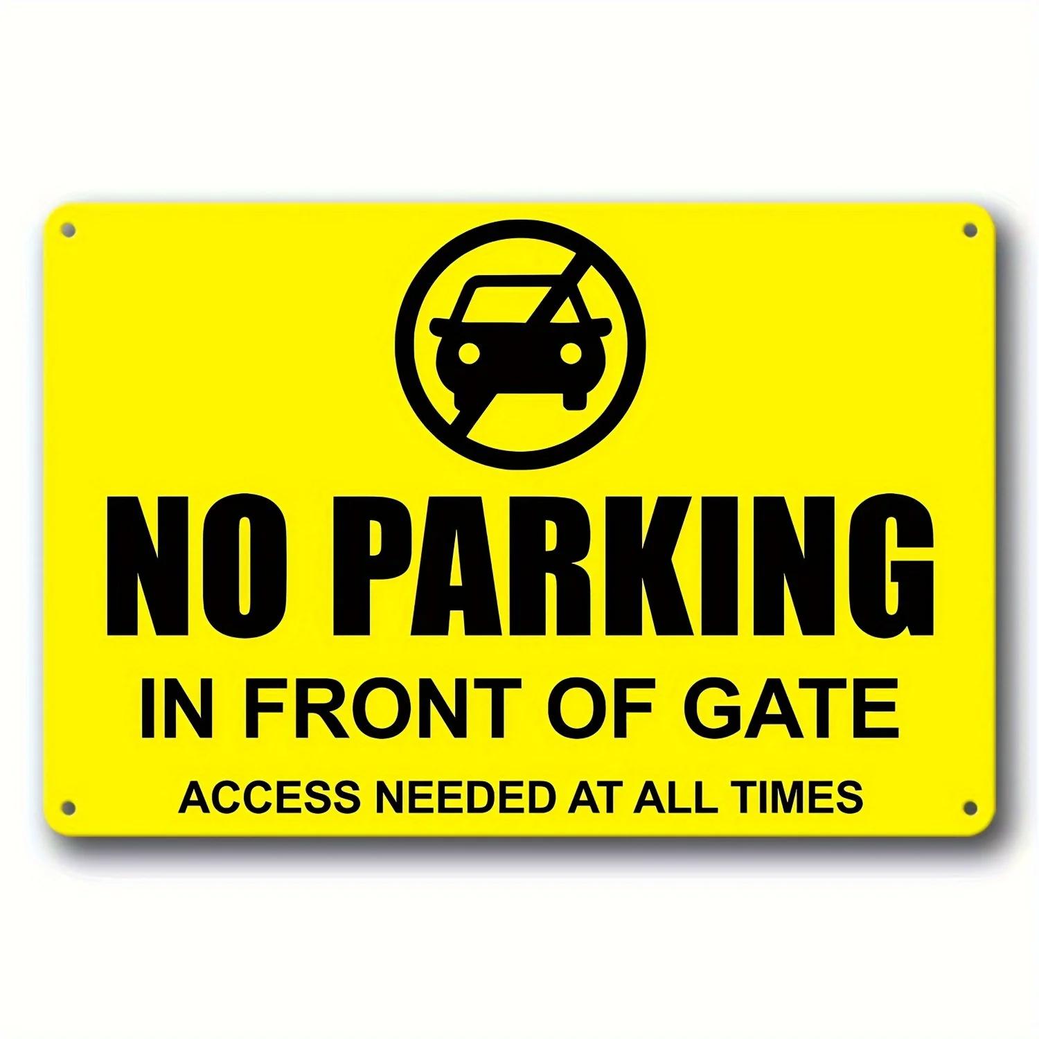 

Металлический знак «Парковка перед воротами запрещена», идеальное уведомление для использования на открытом воздухе, предупреждающий знак, наружный знак, декор фермерского дома, наружный декор 20x30cm