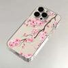 Pink Cherry Blossom Transparent Soft Anti Drop Phone Case For Apple Iphone