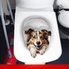 Autocollant de toilette 3D créatif et réaliste avec vision de chat mignon, décoration de couvercle de toilette en PVC auto-adhésif et imperméable