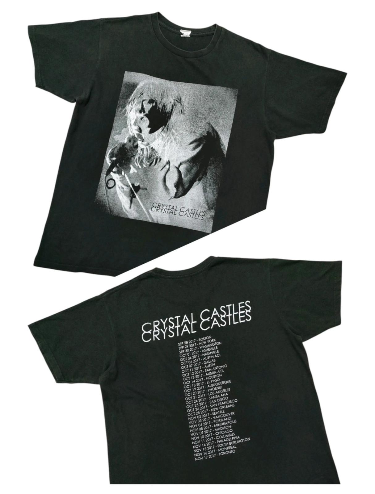 Crystal Castles Band, Crystal Castles Tour 2017 Black 2 side T-shirt S-5XL XXXL