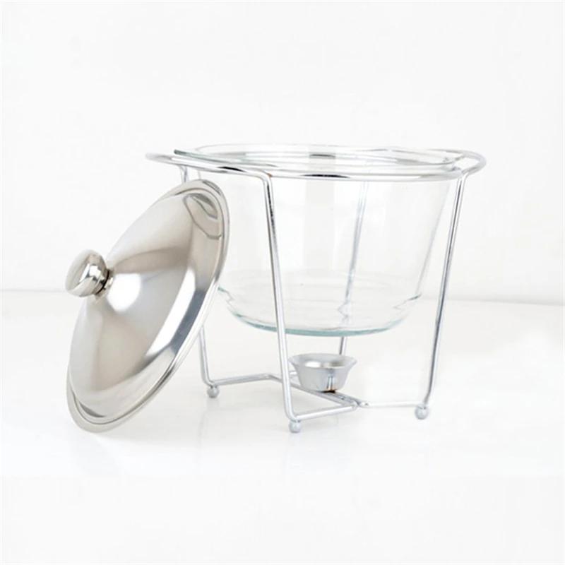 Glass Open Fire Hotel Dry Pot Candle Heating Alcohol Open Stove Household Tableware Glass heating pot Emotional heating furnace