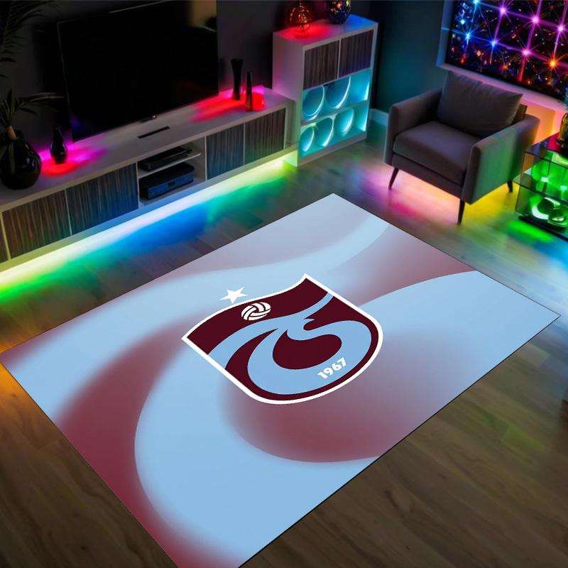 Trabzonspor FC Design Crystal Velvet Carpet Cozy Non?Slip Printed Rug For Bedroom Living Room Entrance