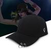 Unisex Sport Snapback Laufen Baseball Outdoor Gebogen Verstellbar Sommerkappe Schwarz