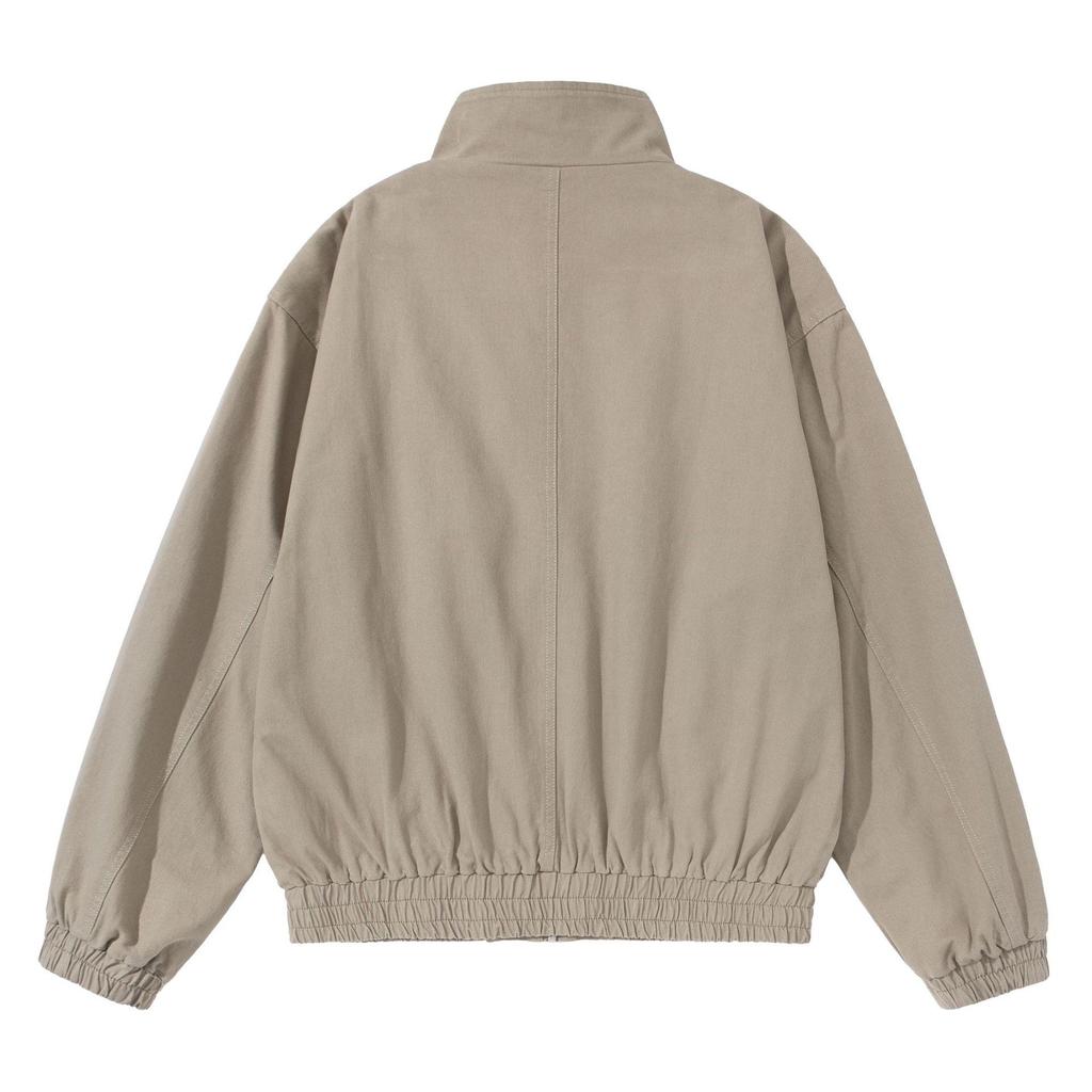 Unisex Vintage American Harrington Jacket - Couple's Casual Workwear Coat (Style: JK9386)