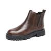 Men's Casual Fashion Martin High-Top Boots - Autumn/Winter Thick-Soled Korean & British Style, Slip-On Height-Increasing Design