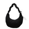 Winter pleated down bag women's new trendy fashion college style tote bag casual large capacity saddle bag