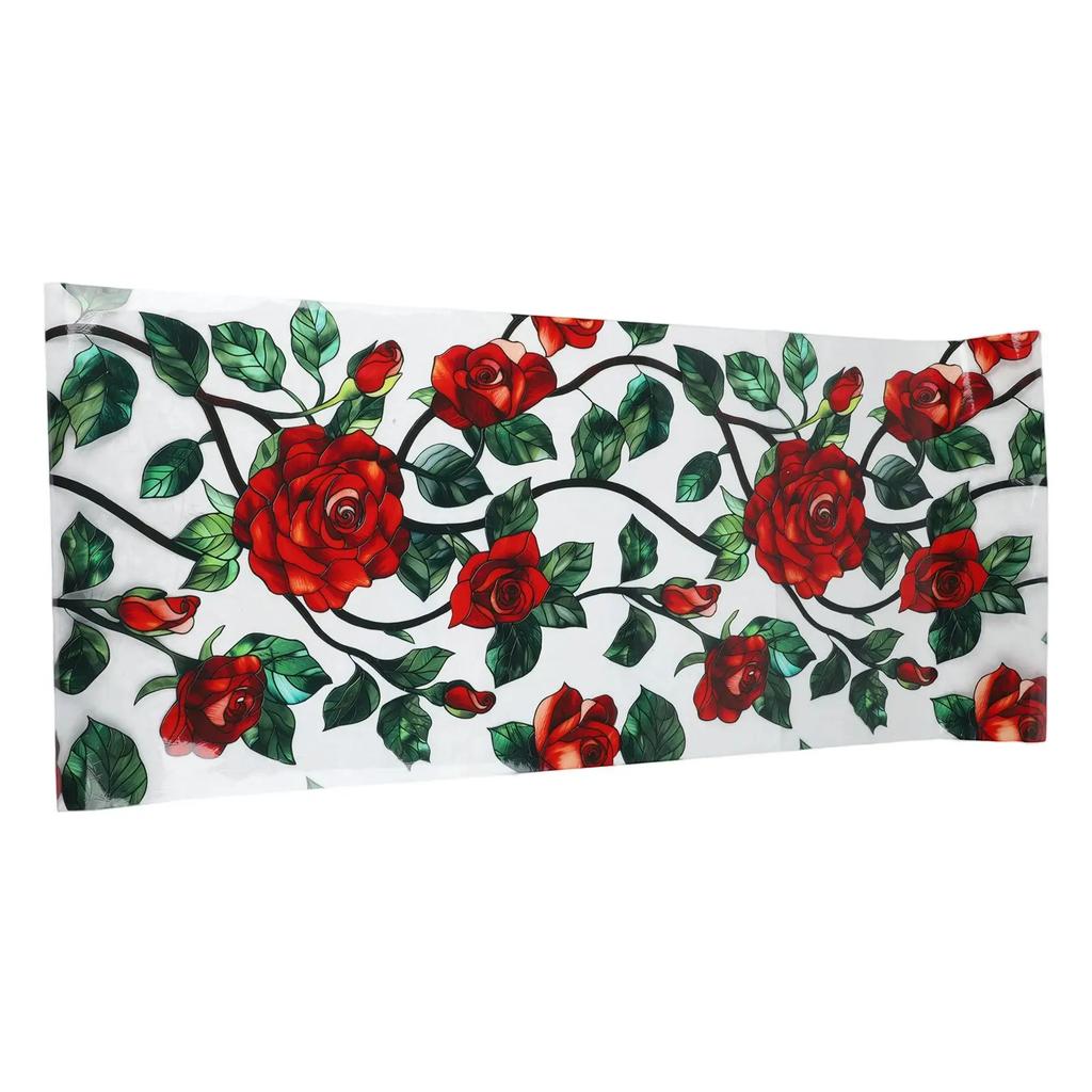 For Bathrooms Floral PVC Film Double-sided Window Sticker Creative Crafting 43*100cm Crafting Film Energy Conservation