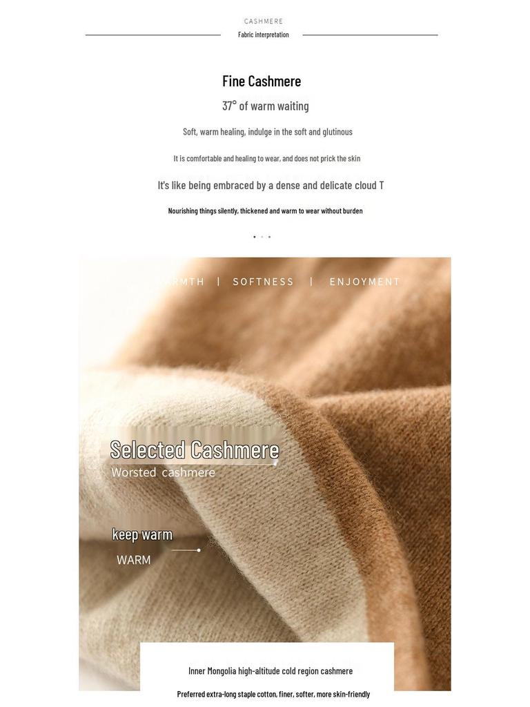 Double-Layer Thick Pure Cashmere Beanie: Soft, Warm, Versatile for Autumn & Winter