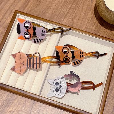 Cute Cartoon Cat Hair Clip Women Versatile High-end Twist Clip Creative Sweet Hair Accessories
