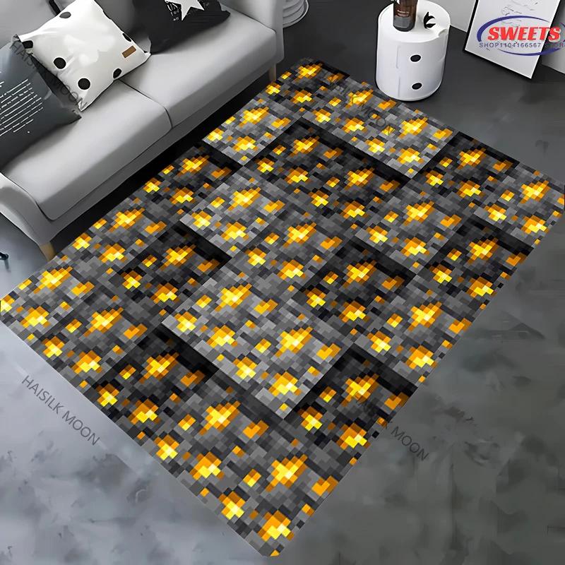 

15 Sizes Funny Pixel Pattern Print Rugs Non-Slip Carpet Large Sizes Area Rugs Door Mats for Bedroom Living Room Gaming Room Mats 60x90(23x35in)