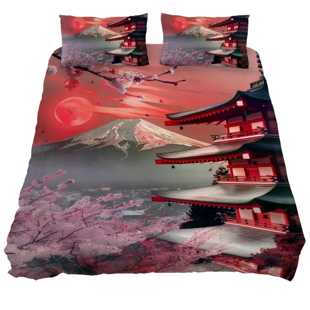 Temple Duvet Covers For Children Adults Duvet Covers Queen Size Lightweight Down Room Decor 2 Pillowcases 1 Quilt Cover No Quilt