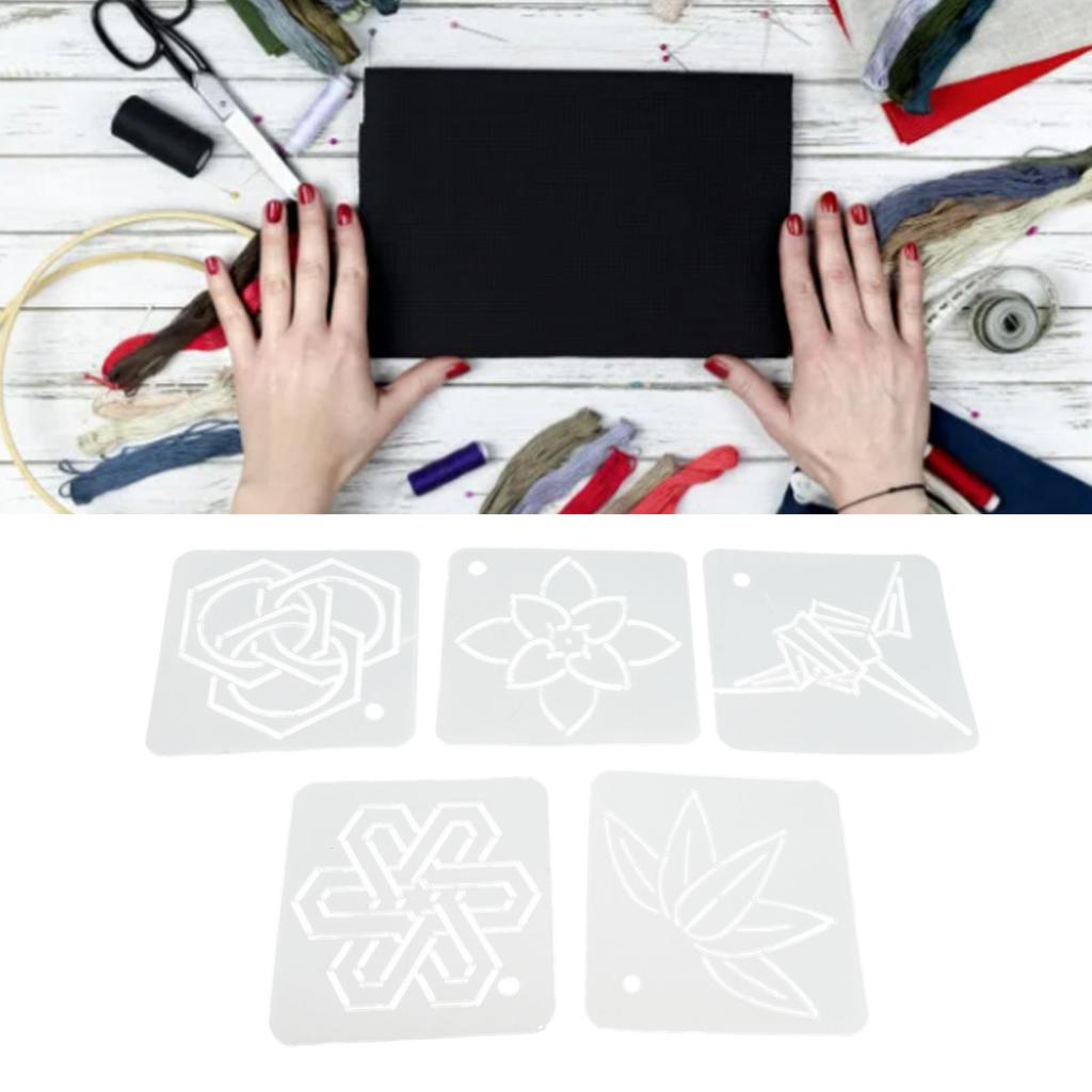 23PCS Set DIY Quilting Template 12cmx12cm Frosted PP Clothing Quilting Cutting Template