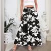 Women's Flowy Flared Ruffle Hem A Line Maxi Skirts Elastic Waist Elegant Tiered Layer Boho Long Skirts