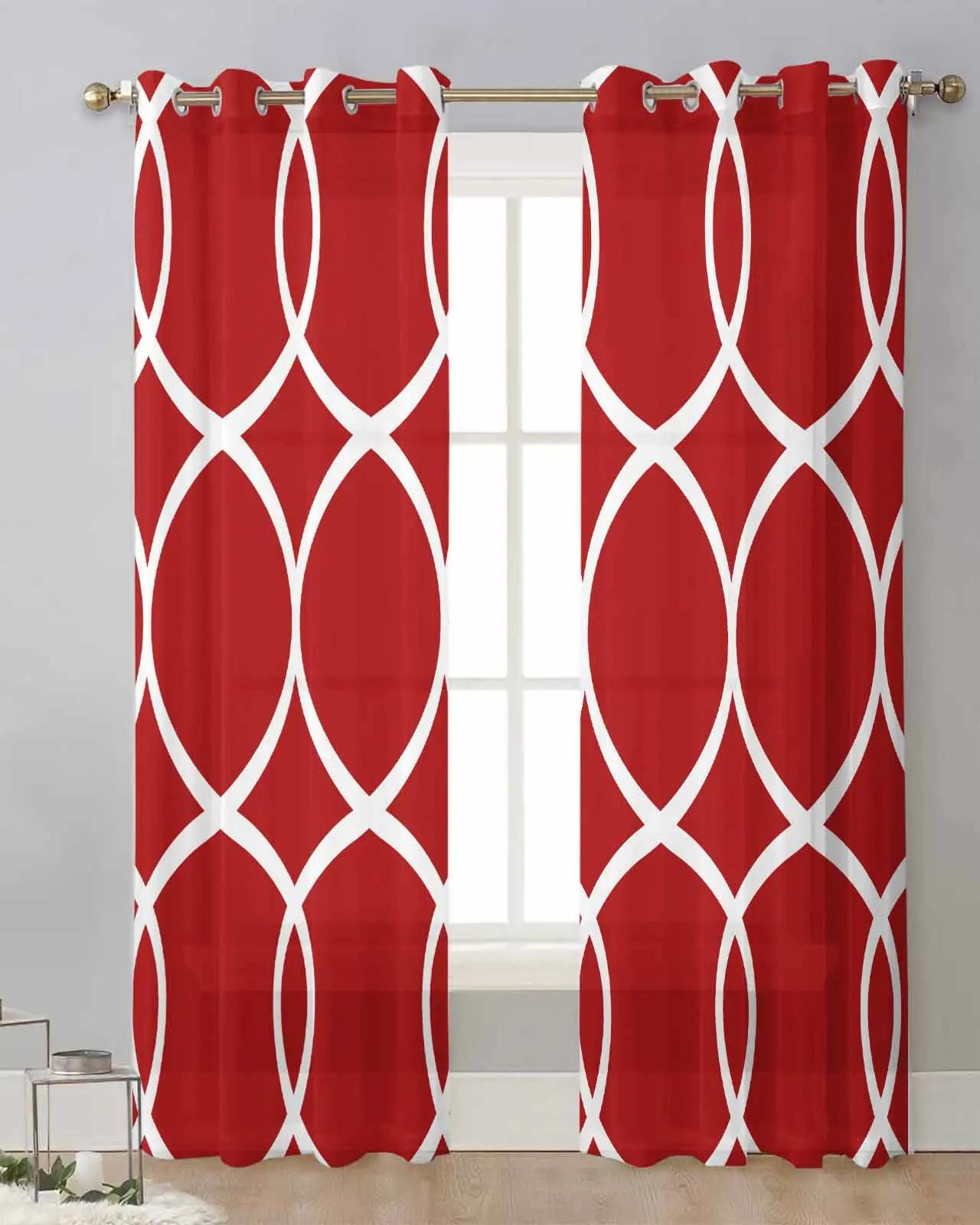 

Зелений шавлія Геометрична текстура Сучасні тюлеві штори Вітальня Кухня Прозоре оформлення вікон Вуаль штори з люверсами W60X150H(cm)x2Pcs&Grommet Top