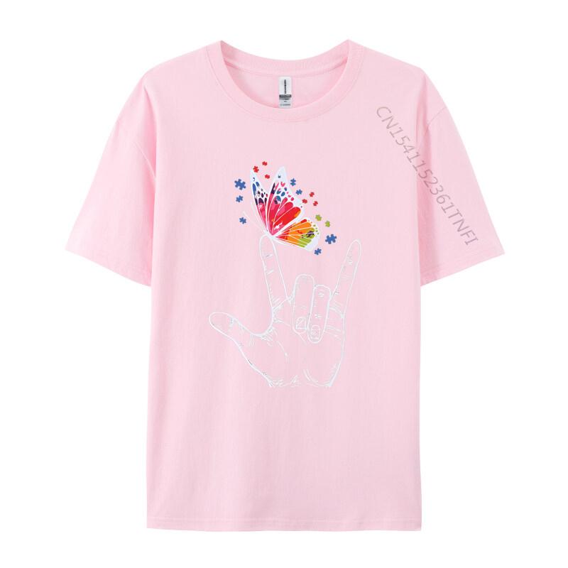 I Love You Hand Sign Language Butterfly Tshirts Vintage Tshirt Printed Tshirt Cute Pattern Tees Tops