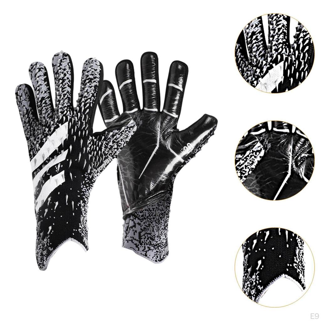 Goalkeeper Gloves Rubber Non Slip Wear Resistant Professional Goalie Size 5
