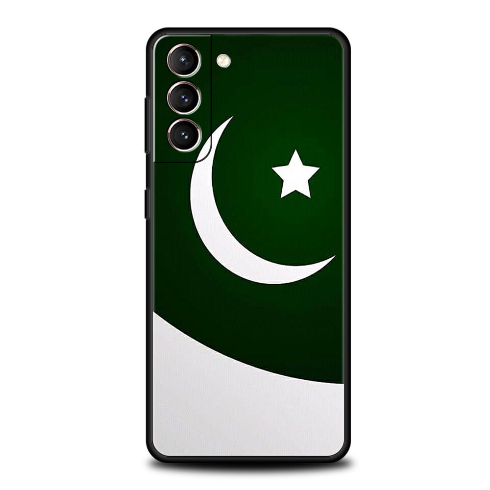 Soft TPU Phone Case For Samsung Galaxy S25 S24 S23 S22 S21 Ultra S20 FE 5G S10 S10E Plus Pakistan Flag Black Cover