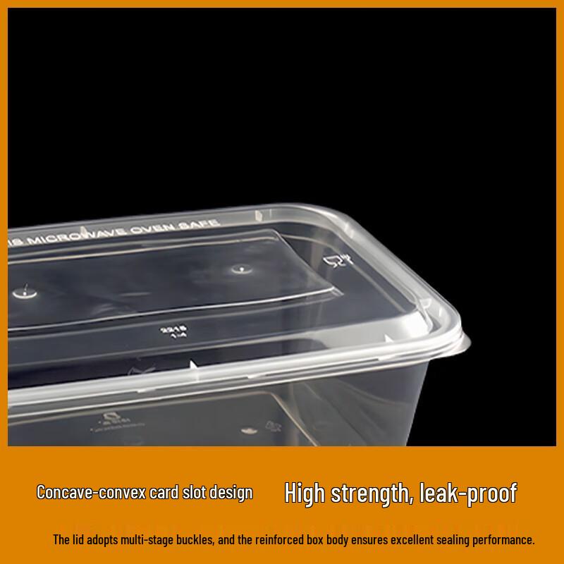 Rectangular 900ml Disposable Food Container (150 Sets)