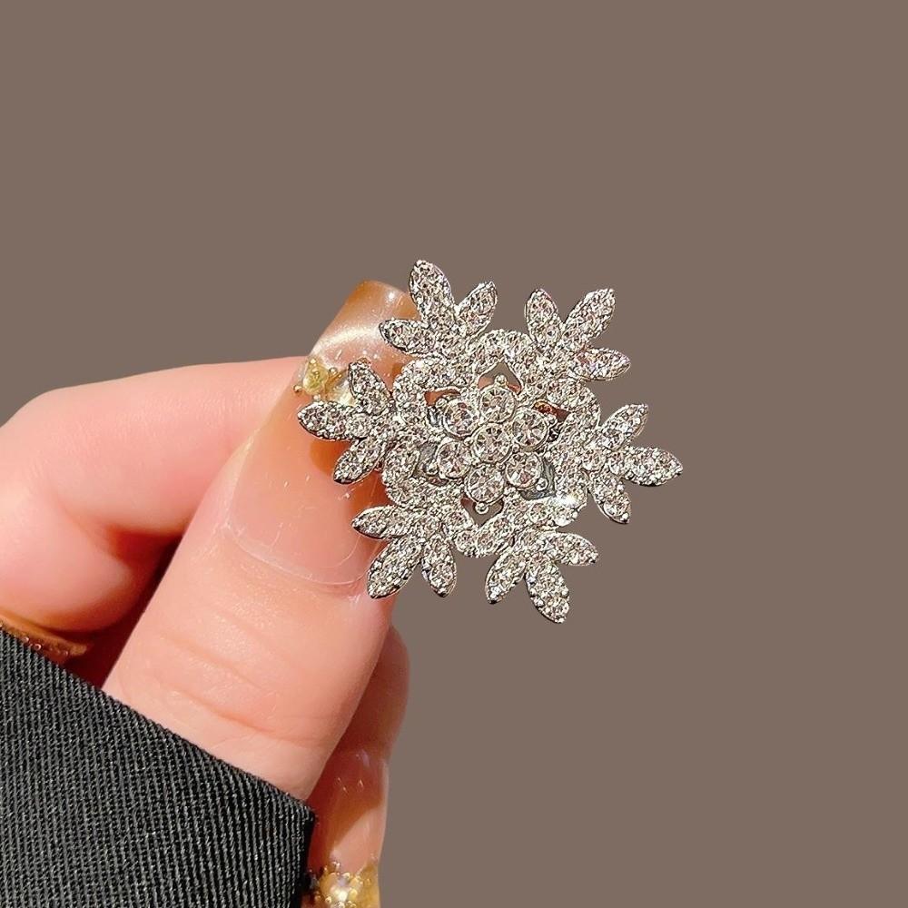 Sliver Snowflake Hair Clip Pearl BB Clip Fashion Fairy Bang Clip  for Women Girls