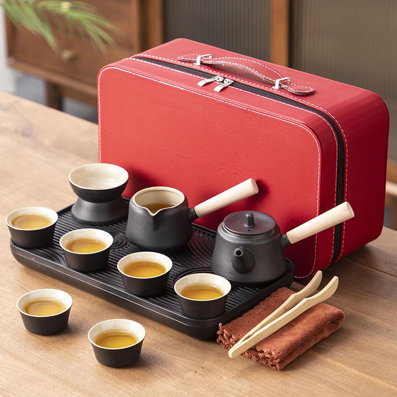 Ceramic Outdoor Camping Portable Travel Tea Set Business Company Events Wedding Gifts