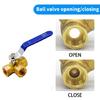 Multi Purpose Brass Three Way Ball Valves Full Port Brass T Type Ball Valves Quick Installation for Water Gas Oil Systems