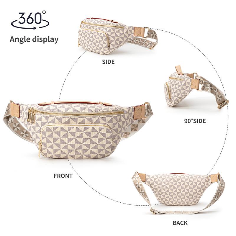 Windmill High End Fashion Waist Bag for Women Printed Retro New European and American Casual Versatile Trendy Brand for Women
