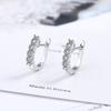 Korean Simple Diamond Stud Ear Cuff Hoops Fashion Minimalist Earrings for Women