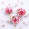 10Pcs Charms Star Sequins Transparent Glass Ball 16mm Pendants Crafts Making Findings Handmade Jewelry DIY for Earrings Necklace