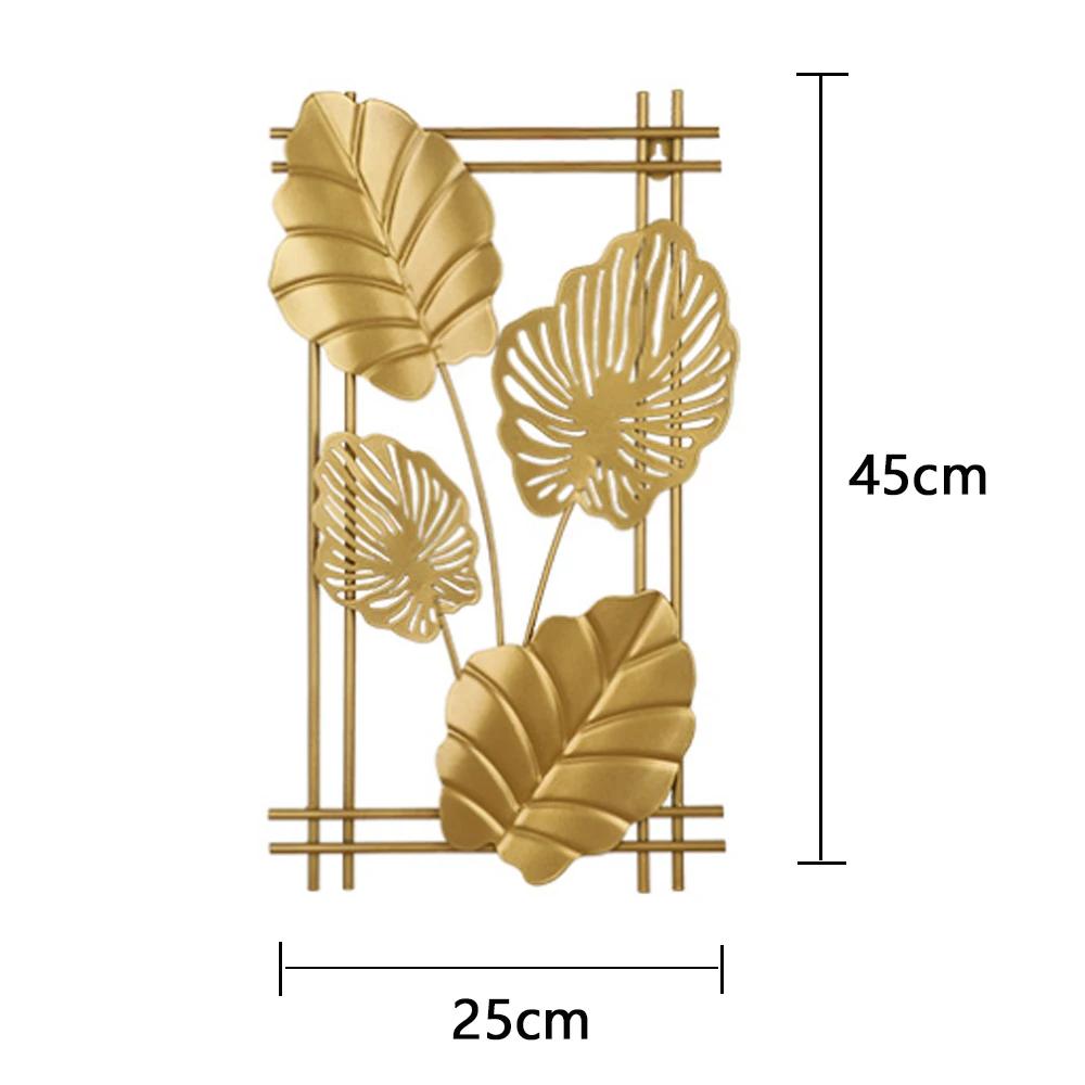 Wandbehang aus Schmiedeeisen, Ornament aus Metall, Ginkgoblatt, Wandanhänger für Wohnzimmer, Schlafzimmer, Pflanze, Palme, Ahornblätter, Heimdekoration