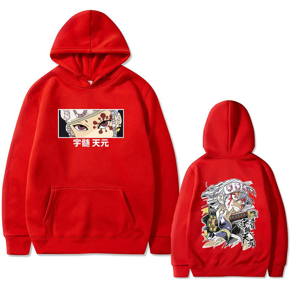 Uzui Tengen Demon Slayer Graphic Hoodies Men Women Clothing Casual Oversized Hooded Pullover Harajuku Street Fashion Streetwear