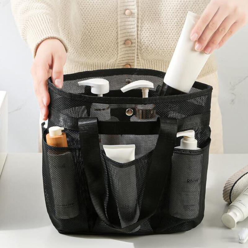 Mesh Shower Bag Hanging Toiletry Bag Portable Wash Bag Quick Dry Cosmetic Bag Shower Organizer for Bathroom Dorms Beach Camping