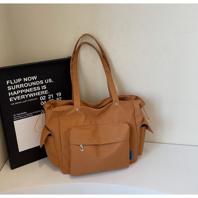 Trendy new large-capacity cloth bag women's 2025 spring commuter bag shoulder tote bag student school bag