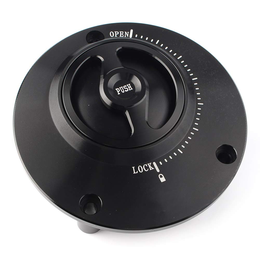 

GZYF Motorcycle Keyless Fuel Tank Cap Tank Cover Tank Lock Durable Aluminum Custom Dress чёрный