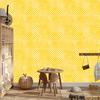 Stars Wallpaper Yellow and Cream for Living Room and Bedroom 50x1000