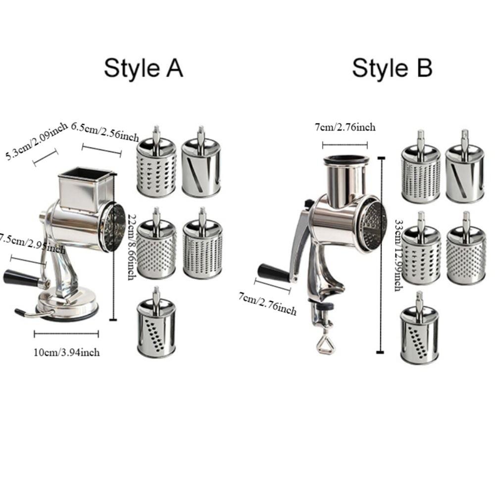 Rostfritt stål Roterande Handvev Nötkvarn Manuell Ostrivare Osthyvel Nötter