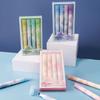 4 Pcs/set Kawaii Highlighter, Chisel Tip Marker Pen, Quick Drying, Assorted Colors, Water Based,For Organizing and Coloring