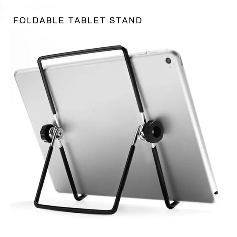 Metal Foldable Stand Adjustable Desktop Support with Flexible Viewing Angle for Phones and Tablets