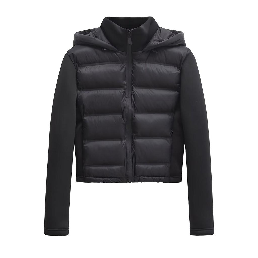 Dámská bavlněná bunda s kapucí a patchworkovými rukávy - Móda podzim/zima 2024 9614