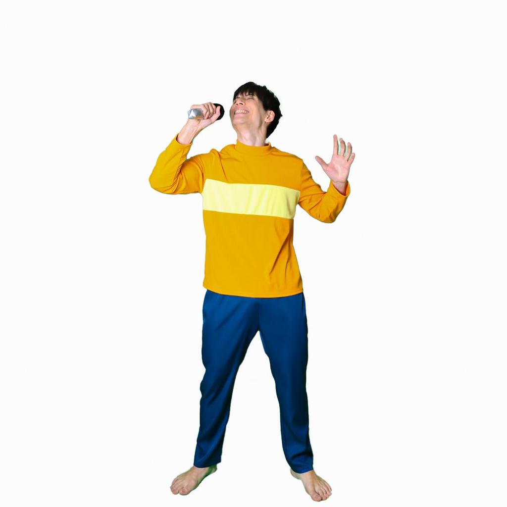 [MAKE CHEERFUL] Character Cosplay 3-Piece Set (Medium): Top, Pants, and Microphone