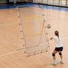 Rebounder Net for Ball Return Practice with a Clear Aiming Area, Polyester Construction and Edge Connection Points for School and Team Training
