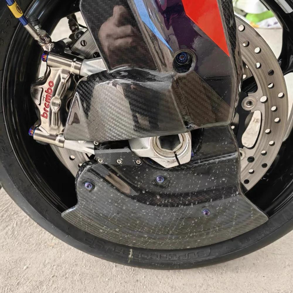 For BMW S1000R S1000RR M1000R M1000RR S1000XR 2022 2023 2024 ABS Carbon Front Fender Wheel Cover Kit Motorcycle Accessories
