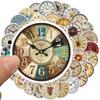 100PCS Multicolored Stickers PVC Vintage Stickers Steampunk Clock Decorative Stickers  DIY