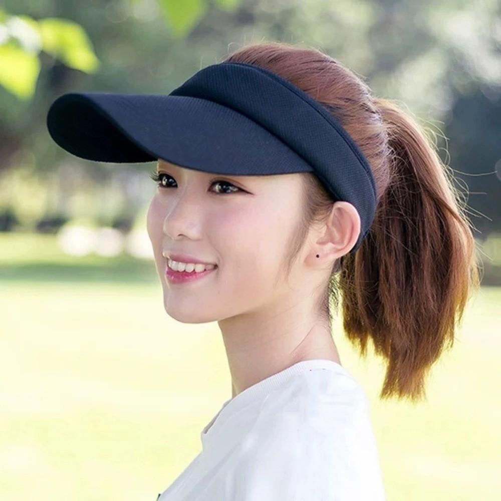 Outdoor Summer Sport Cap Sun Hat Unisex Beach Golf Tennis Hat Wide Brim Sun Visor Hat Empty Hat