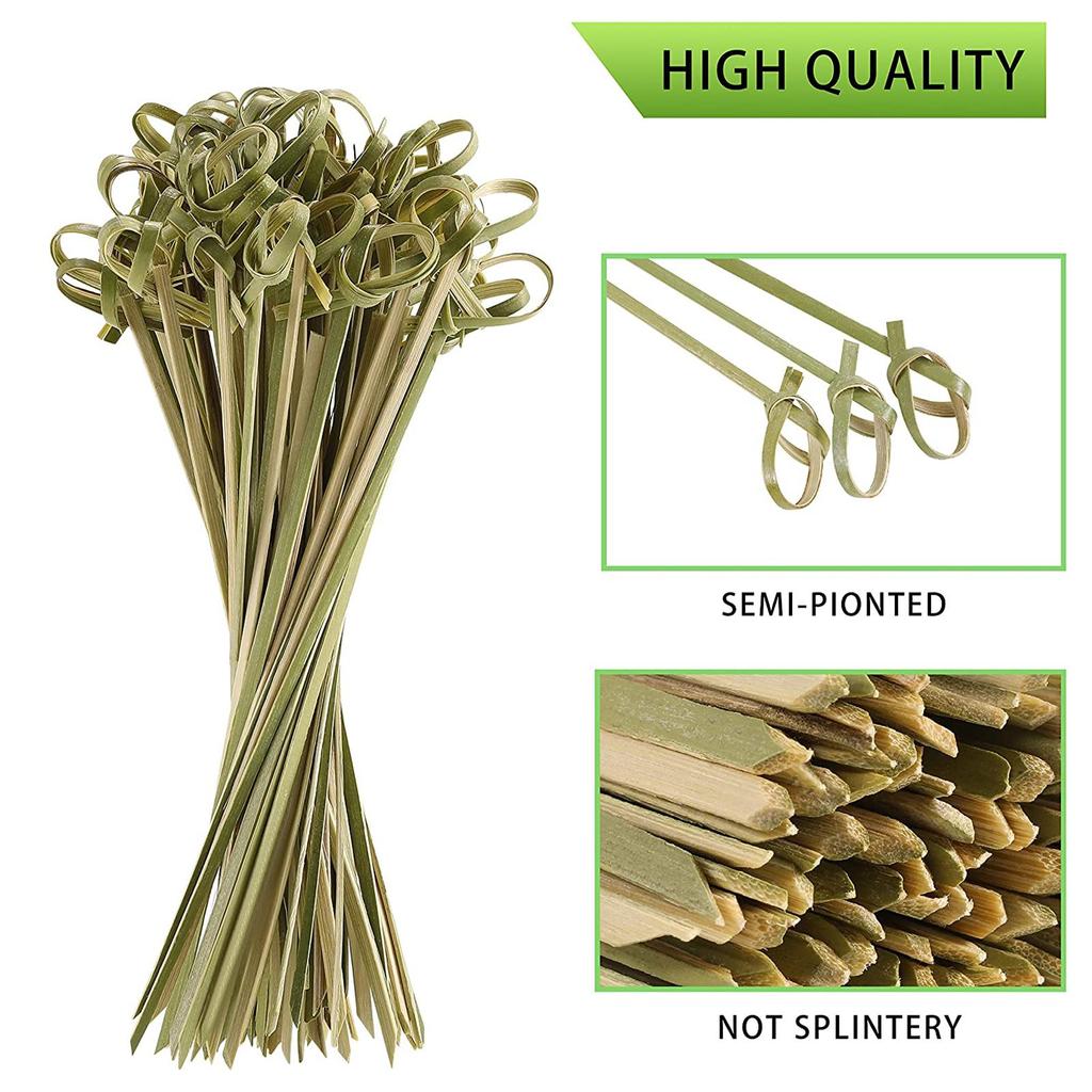 Canape Skewers, Bamboo Skewers Set, 100 Pcs., Length 12 Cm