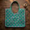 Shoulder Bag Usalover925 Floral Quilted Cotton Block Print Shoulder Bag 10